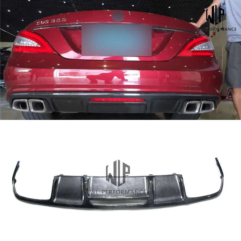Задний диффузор W218 из углеродного волокна автомобильный Стайлинг для Mercedes Benz CLS