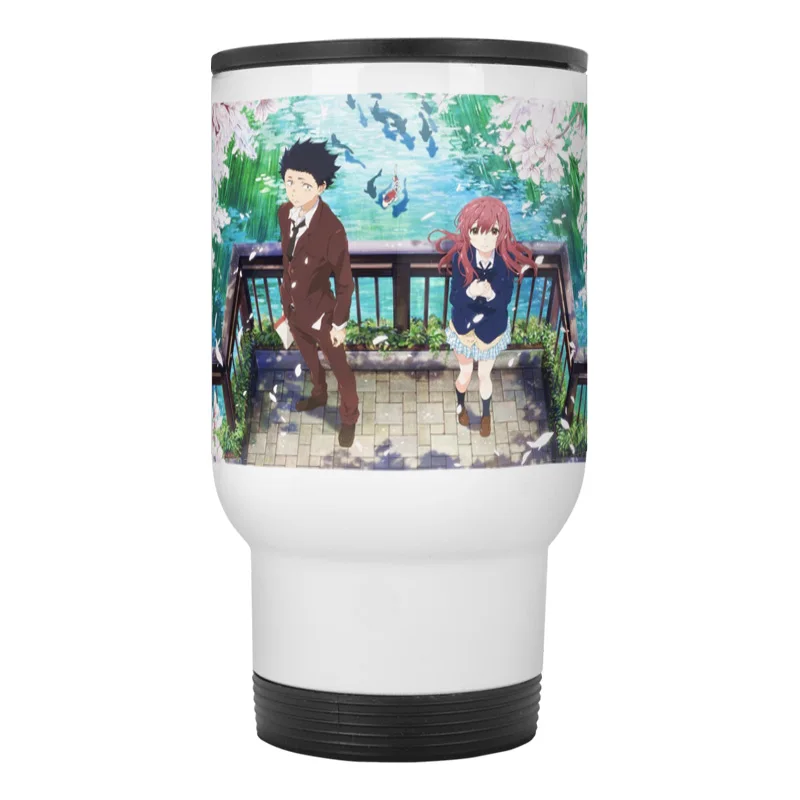 Ishida Shouya & Nishimiya Shouko аниме тихий голос дорожная кружка из нержавеющей