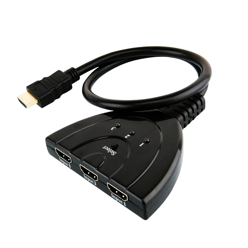 4K* 2K 3D Mini 3 порта HDMI 1,4 коммутатор 4K HDMI сплиттер 1080P 3 в 1 выход порт видео концентратор адаптер для DVD HDTV Xbox PS3 PS4 - Цвет: 1080P Version