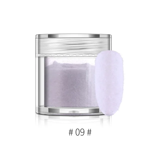 Style 9 White 10 цветов пушистая Флокированная бархатная пудра для Ногтей Красочная блестящая Пыль для маникюра DIY УФ-Гель-лак для ногтей - Цвет: Style 9 White
