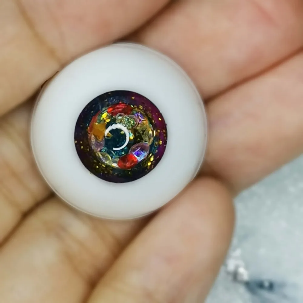 УФ Смола Красный Galaxy жемчужный блеск выдутый песок подвижные BJD глаза для 1/3 SD MSD