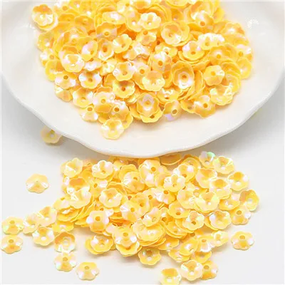 ab yellow Блестки, 6 мм, цветочные блестки, свободные, блестки, лентеджелас, рукоделие и шитье, ПВХ, пайетки, фурнитура, бижутерия, ремесла, 20 г - Цвет: ab yellow