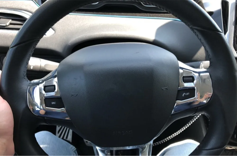 Подходит для peugeot 308 Ii T9- чехол рулевого колеса автомобиля для peugeot 308SW 308GT GTI- наклейка на руль