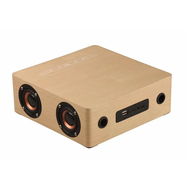 Беспроводные HiFi деревянные Bluetooth колонки из цельного дерева Сабвуфер Звук