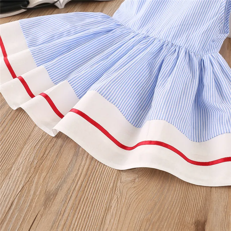 

Girls dress Toddler Kids Baby Girls Clothes Sleeveless Cherry Stripe Party Princess Dresses robe fille #4j10