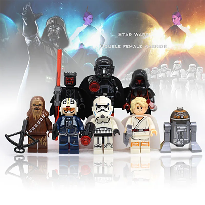LegoINGly Звездные войны строительные блоки джедаи чевбакка Хан йода Дарт Вейдер Оби