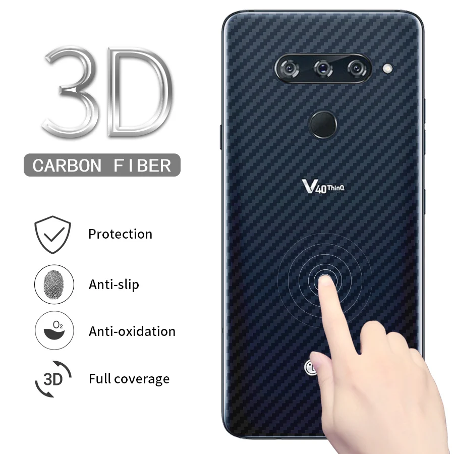 5 шт./лот 3D задняя крышка из углеродного волокна защитная пленка для LG G6 V30 V20 Q6 Plus G5