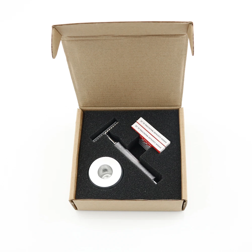 Безопасная бритва с двойным краем черной ручкой ручная классический стиль