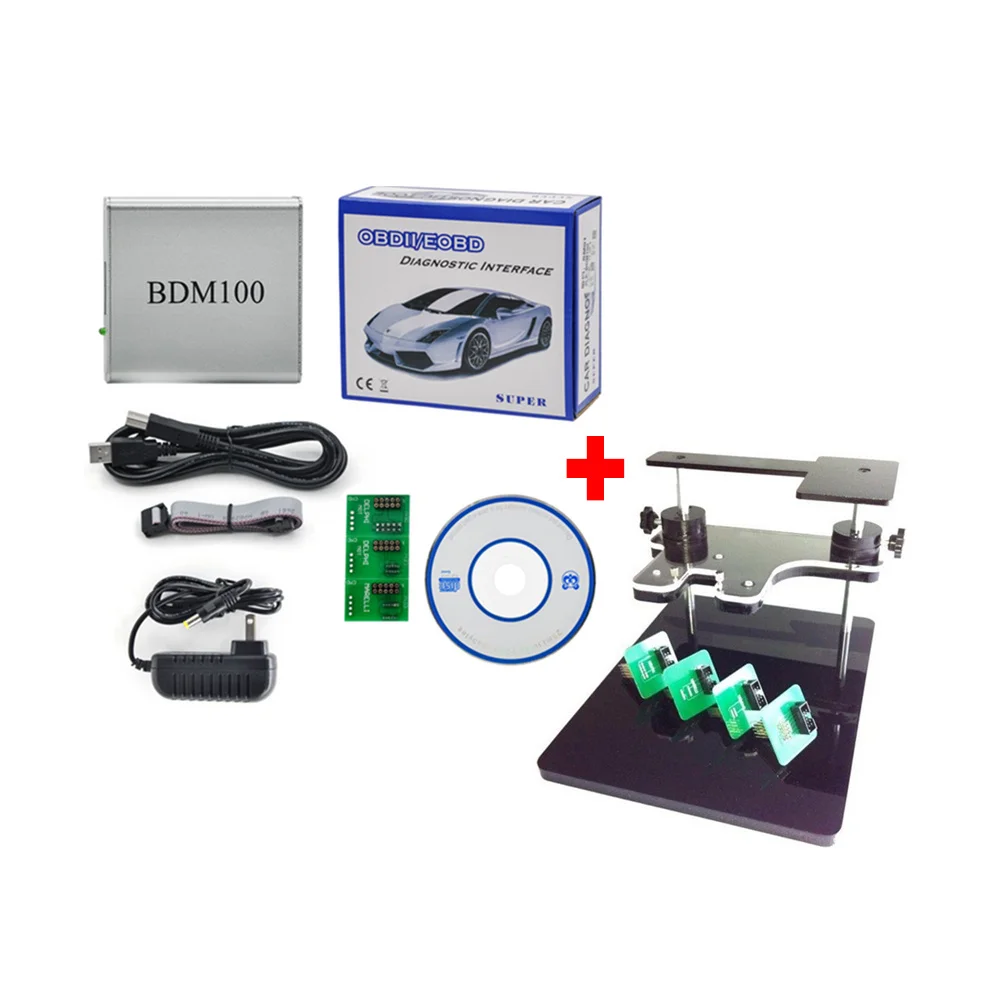 BDM100 with Frame BDM100 V1255 Универсальный ECU Программатор BDM 100 ECU чип тюнинговый инструмент BDM Рамка с адаптерами - Цвет: BDM100 with Frame
