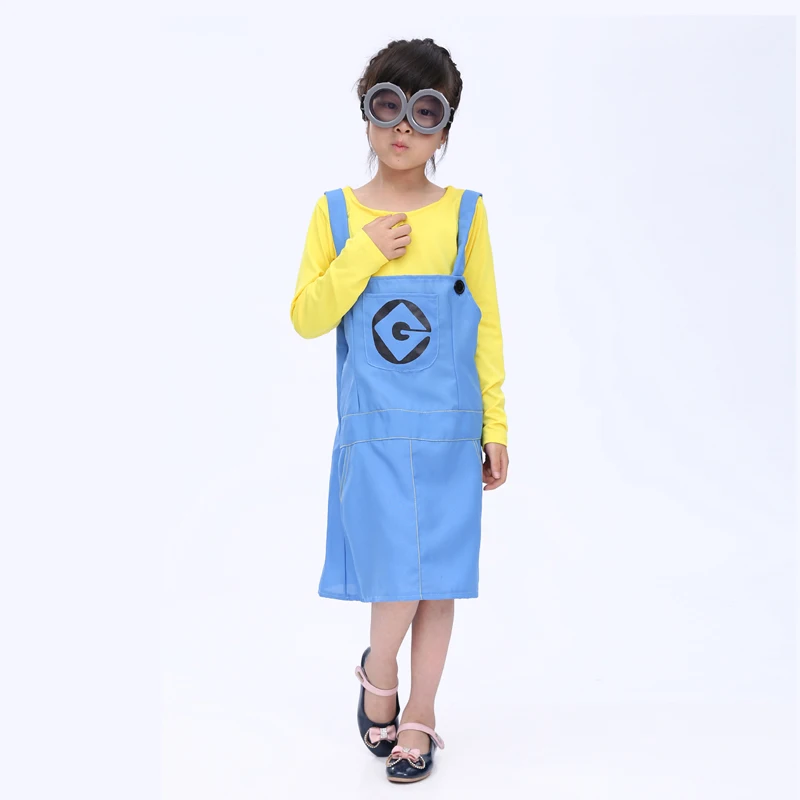 Free shipping 2016 now Halloween costumes Children's Day doll small yellow cartoon show clothing cute girls cosplay costume |