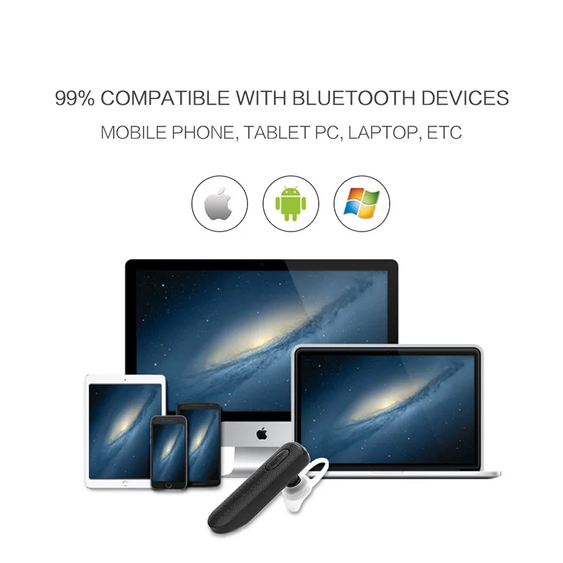 Новый мини Bluetooth 4 1 гарнитура Беспроводные наушники с микрофоном Регулировка