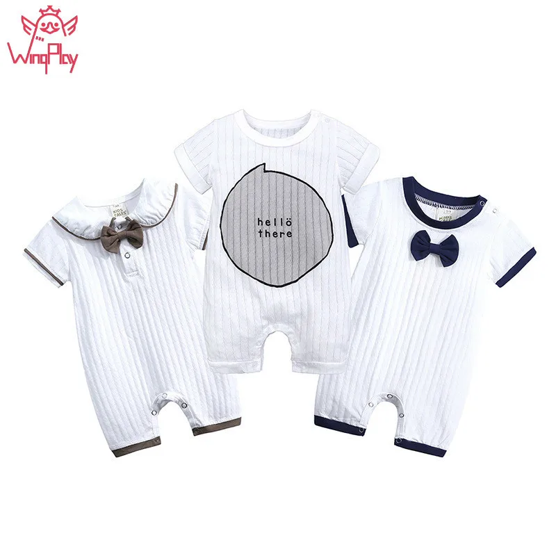 

2019 Baby Boy Romper Cotton Summer Baby Rompers Short Sleeve Newborn Baby Boy Rompers Infant Baby Boy Girl Clothes