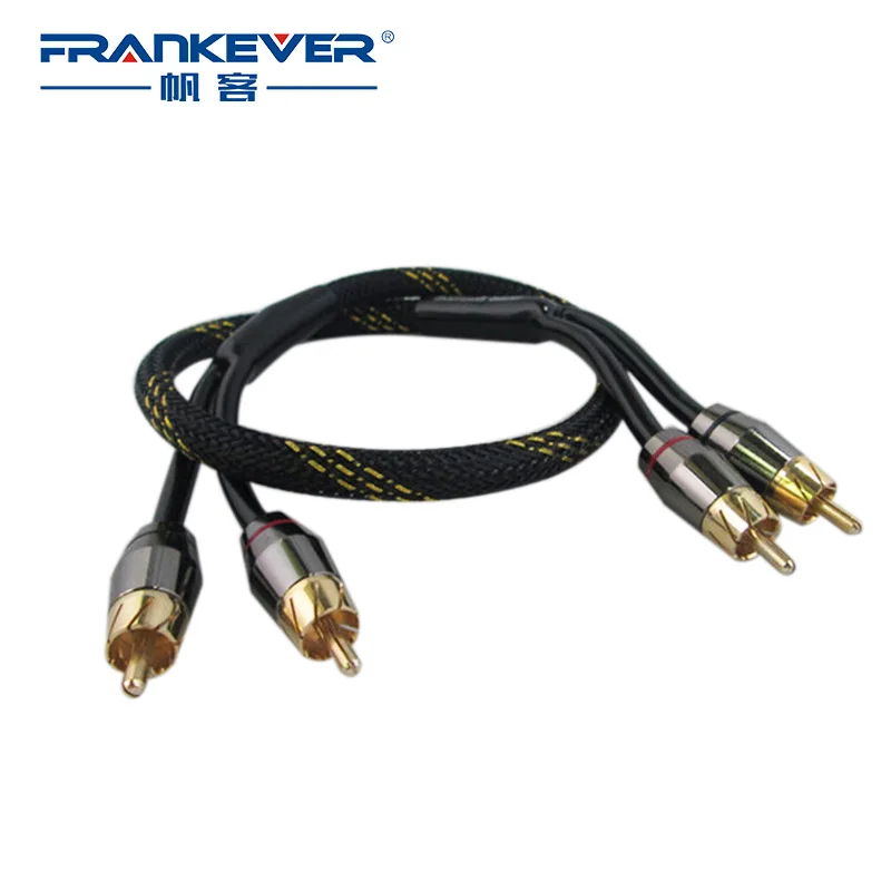 

FrankEver 2RCA to 2 RCA Male to Male Audio Cable Gold-Plated RCA Cable for Home Theater DVD TV Amplifier Subwoofer Speaker