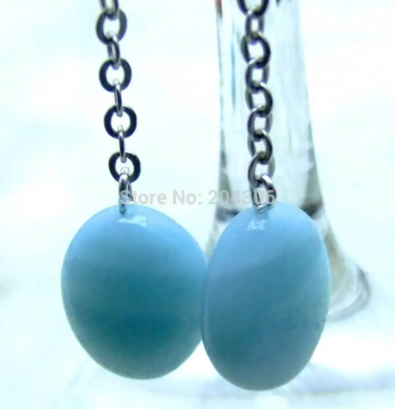 Серьги подвески из серебра 925 пробы с натуральным амазонитом 13 х17 мм|earrings free