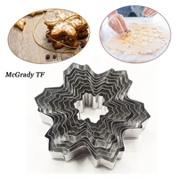 9pcsset snowflake shape cookie cutters cake fondant cookie molds stainless steel baking cake decorating tools cookie cutter