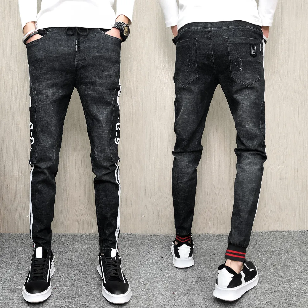 Мужские джинсы высокого качества брендовые новые обтягивающие мужские уличная