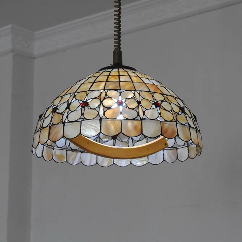 Европейская ретро люстра в стиле Тиффани с цветами светильник E26/E27 винтажная