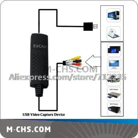 Easycap USB 2.0 Video TV DVD VHS Audio Capture Adapter | Безопасность и защита