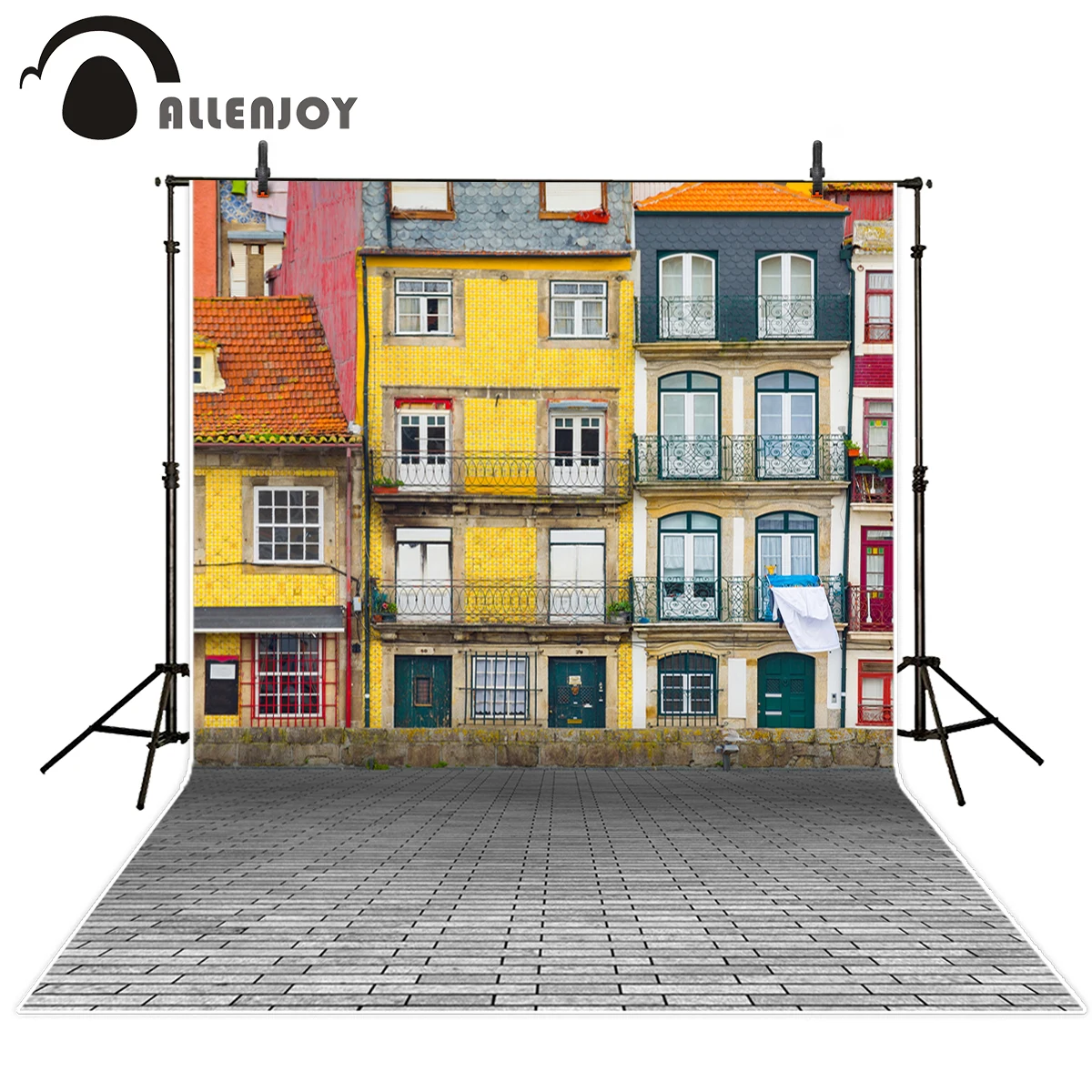 Allenjoy фоны для фотостудии красочный маленький город здание улица фон фотостудия