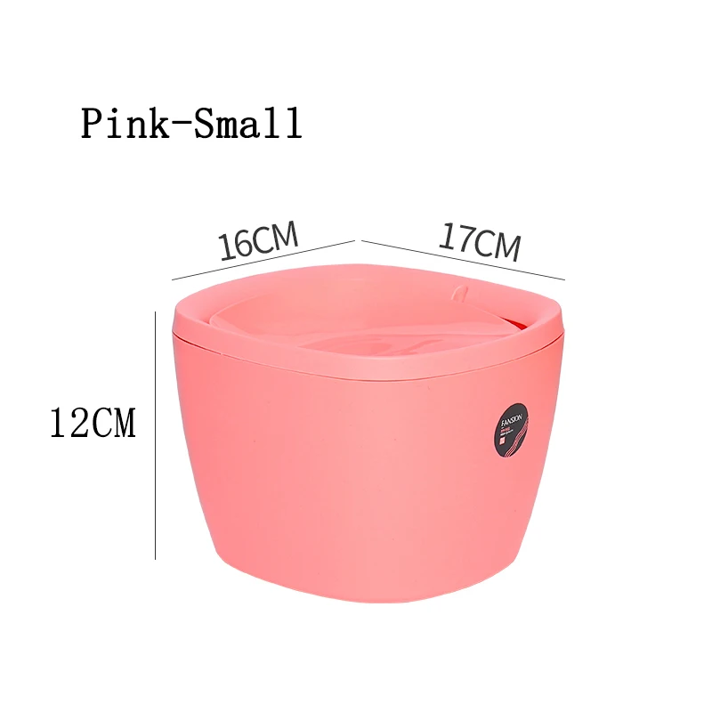 Pink Small Baffect Настольный мусорный бак на столе мусор для мусора жестяная крышка для хранения отходов контейнер практичный портативный офисный стол автомобильный мусорный бак - Цвет: Pink Small