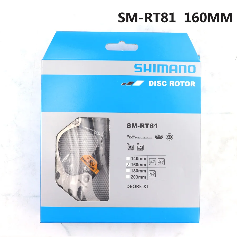 Shimano Deore XT SM RT81 Гидравлический дисковый тормоз ротор Центральный замок Ice Tec MTB