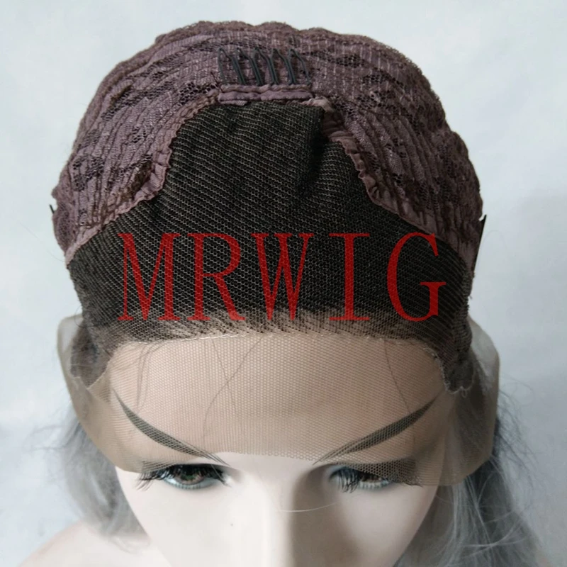 MRWIG длинный кудрявый синтетический фронтальный парик может пропитан свободной