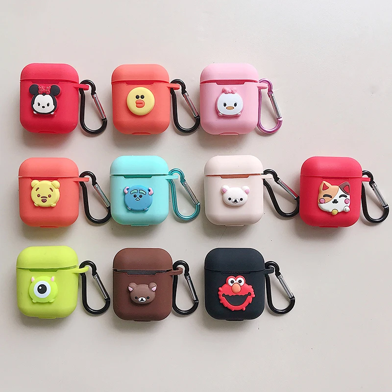 Bluetooth наушники силиконовый чехол для Apple Airpods аксессуары i10 TWS Max мультфильм ручной работы защитный чехол наушники анти-потеря