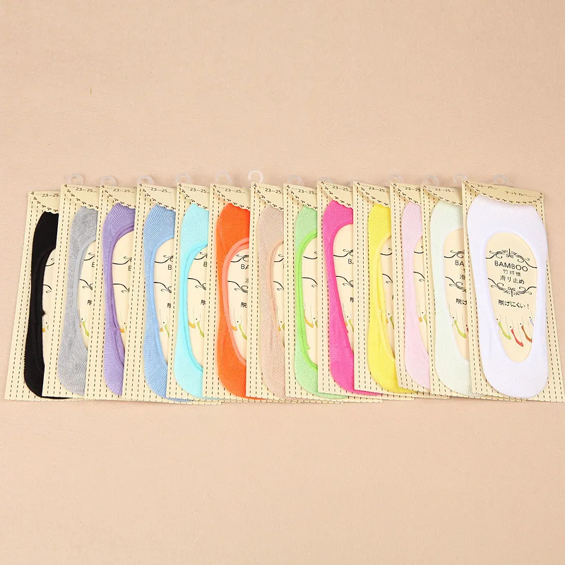 Летние Удобные Хлопковые женские носки 13 цветов для девочек невидимые блестящие