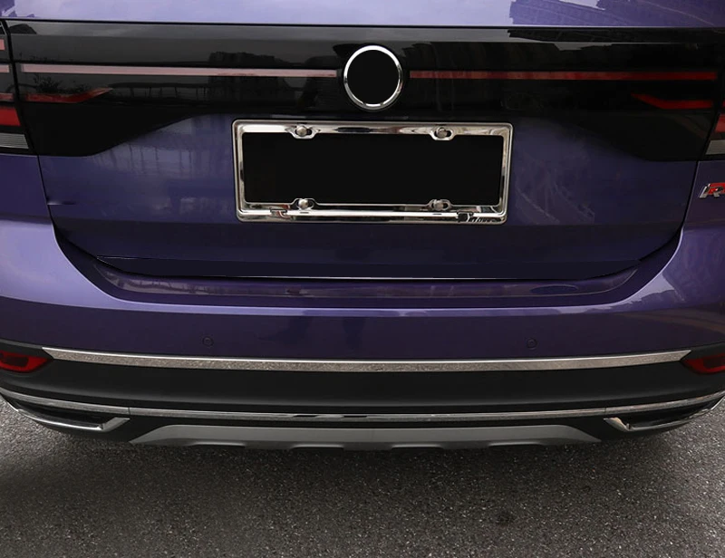 Для Фольксваген Т кросс 2019 2021 хромированная Автомобильная Задняя Нижняя бампер