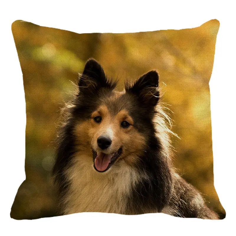 Чехол для подушки XUNYU с изображением милой собаки шетлэнд из овечьей шерсти