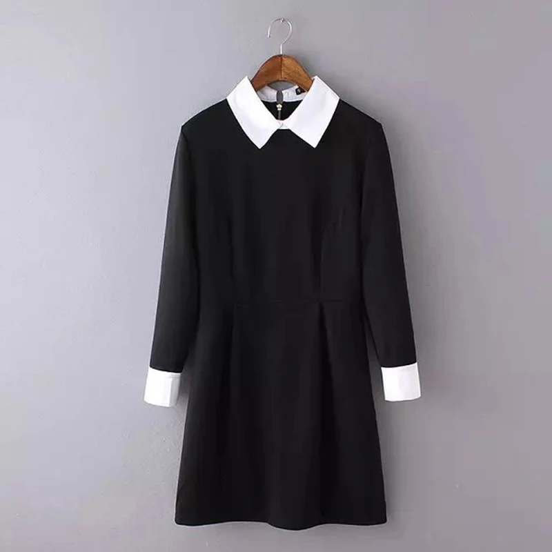 Платья женские теплые Victoria Beckham осень зима 2018 черное платье женское утепленное с