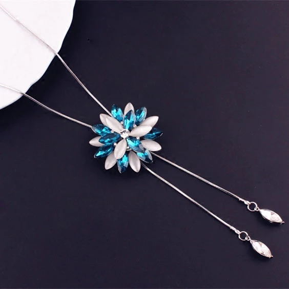 Женское Ожерелье цепочка с подвеской в виде цветка|chain necklace|sweater chainfemale accessories |