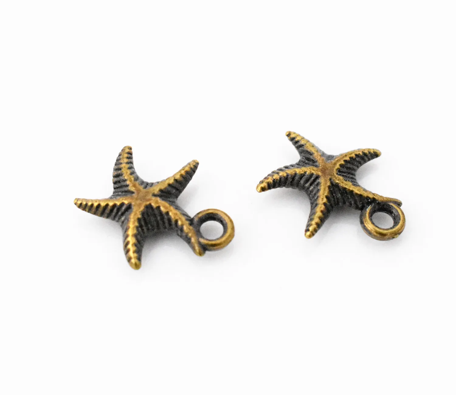 Antique Bronze 20 шт./лот 16x14x3 мм Новая мода 4 цвета покрытием подвеска в виде морской звезду Кулон Ювелирные Украшения Сделай Сам аксессуары - Окраска металла: Antique Bronze
