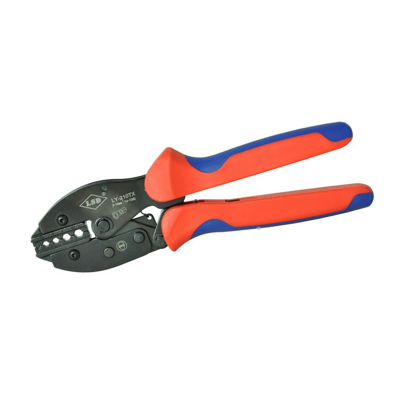 

LY-210TX High Quality Hand Crimping Tool for crimping non-insulated cable links 2,4,6,10mm2 22-10AWG Professional Ratchet Plier