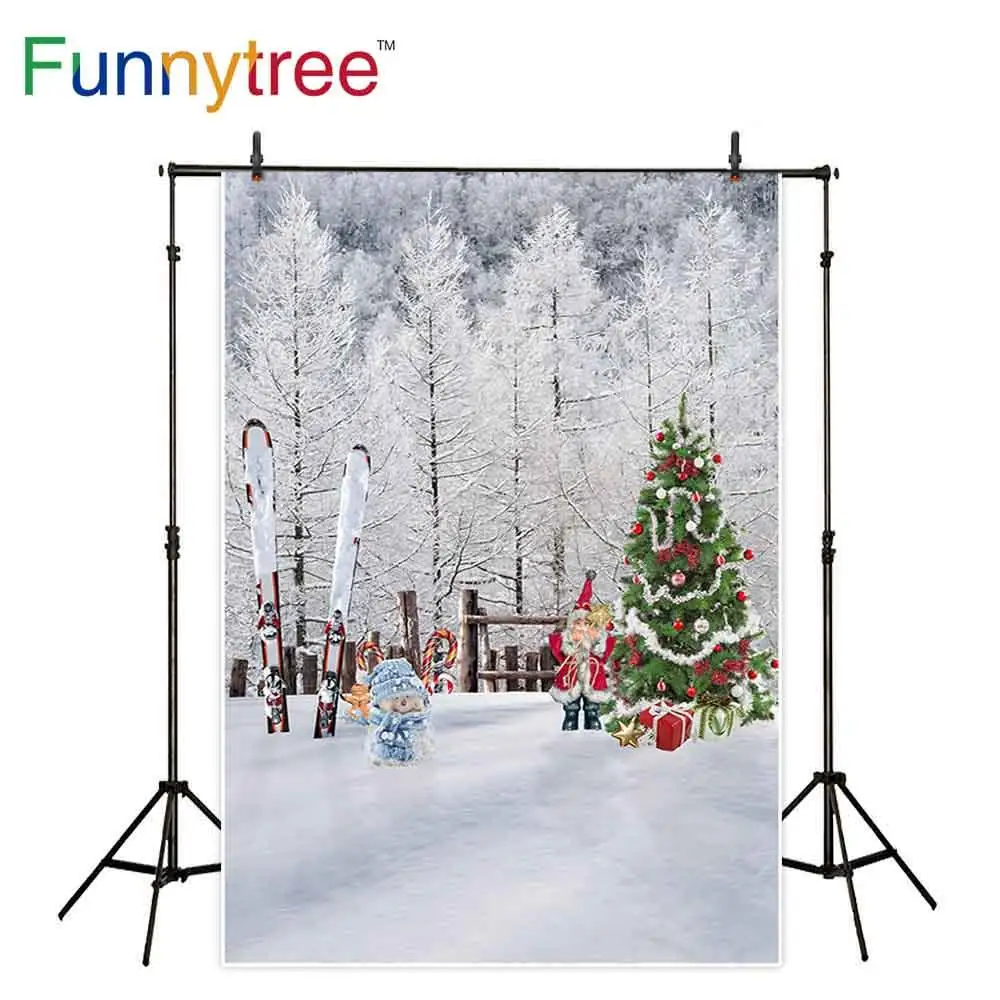 Фон Funnytree для фотосъемки Рождественское украшение Санта-Клаус зимний фон