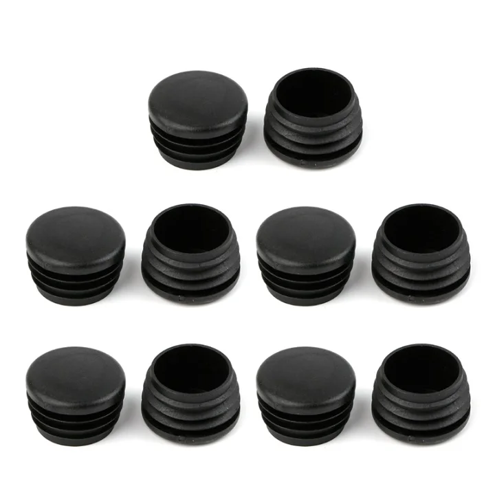 32mm 10 шт черные пластиковые ножки для мебели заглушка для круглых труб - Цвет: 32mm