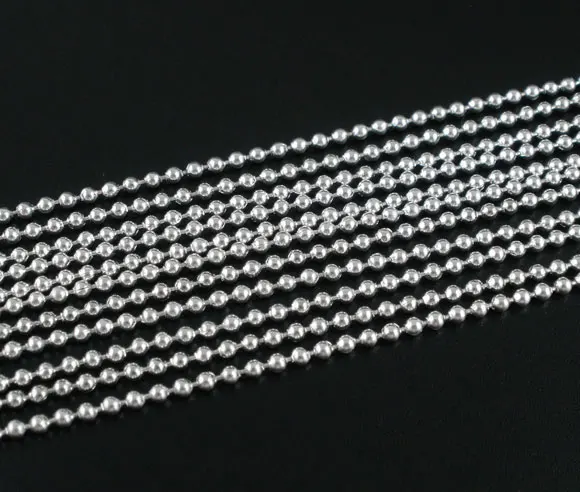 DoreenBeads 2 м Посеребренные гладкие шариковые цепи диаметр мм | Украшения и