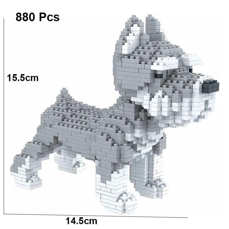 COGO 800 Pcs Assembly Building Blocks Animal Model Dog Toy Mini Diamond Bricks Block Dachshund Schnauzer Toys For Children | Игрушки и