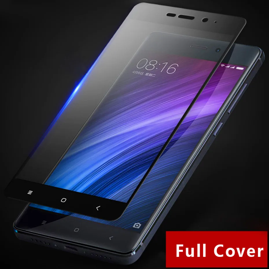 Полностью покрывающее закаленное Стекло для Xiaomi Redmi 4x 4A 4 Экран защитная пленка
