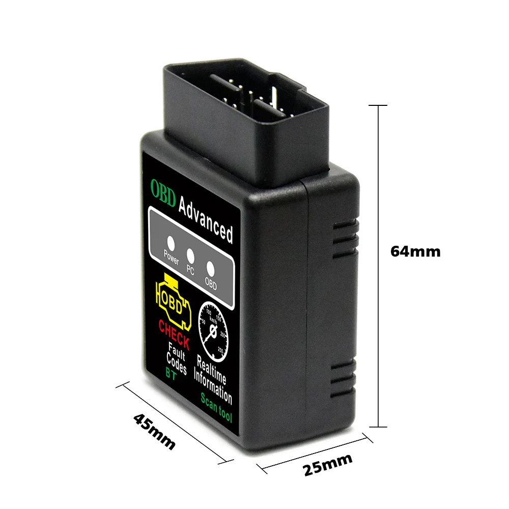 OBD2 HH OBD ELM327 V1.5 Bluetooth OBD2 CAN BUS Check Engine Car Auto Diagnostic Scanner Tool Interface Adapter For Android PC