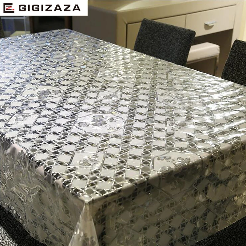 GIGIZAZA скатерть Прозрачная кофейная чайная Хрустальная решетчатая