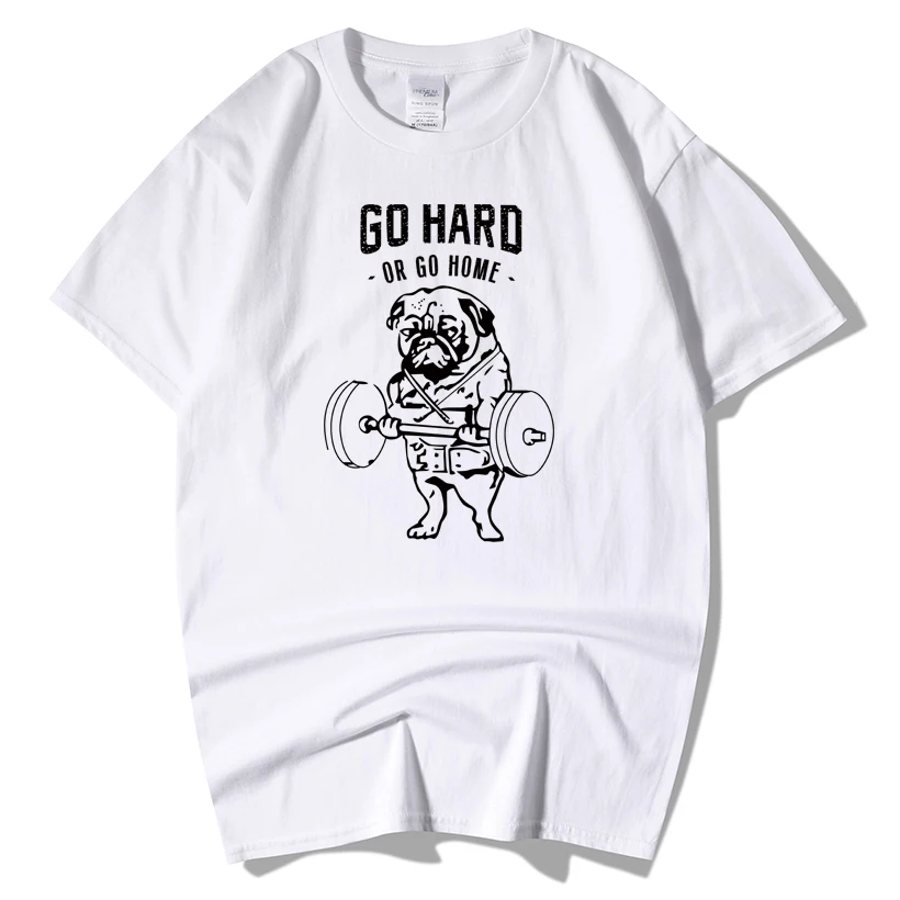 

Men's Fashion T Shirt Short Sleeve GO HARD DR GO HOME Cotton 3d Printing Tshirt Homme Fitness Tops Summer Style T-shirt