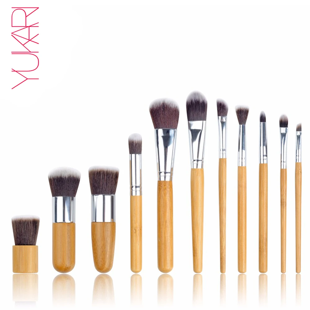 YUKARI набор кистей для макияжа с бамбуковой ручкой kwasten Make Up Beauty Blush Foundation pro Powder eye