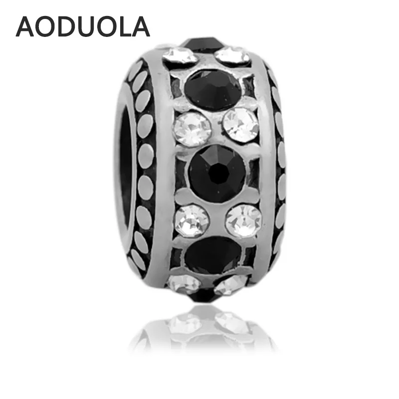 2 шт в партии из нержавеющей стали серебряный цвет ретро круглые бусины со