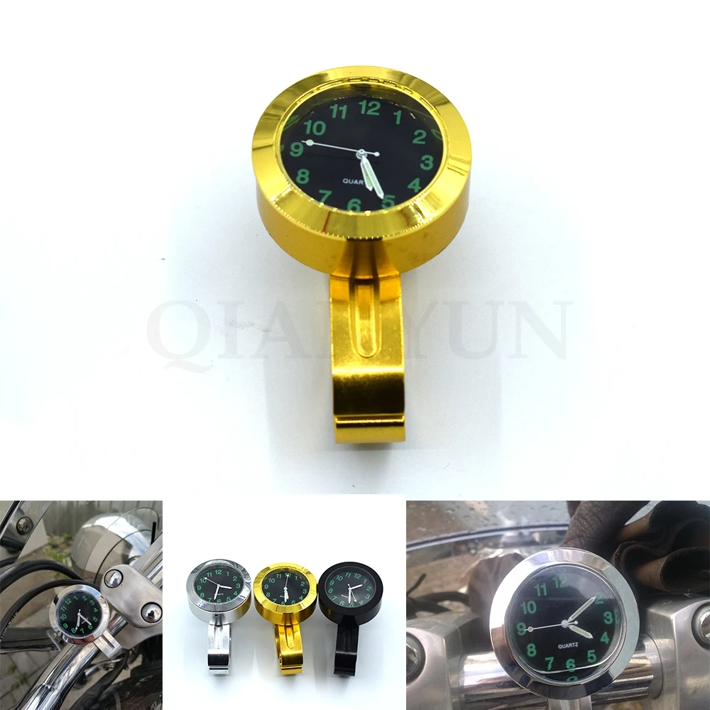 

Universal 7/8" Motorcycle Accessory Handlebar Mount Clock Watch Black/Gold/Silver For BMW K1200S R1200RT R1200ST R1200GS