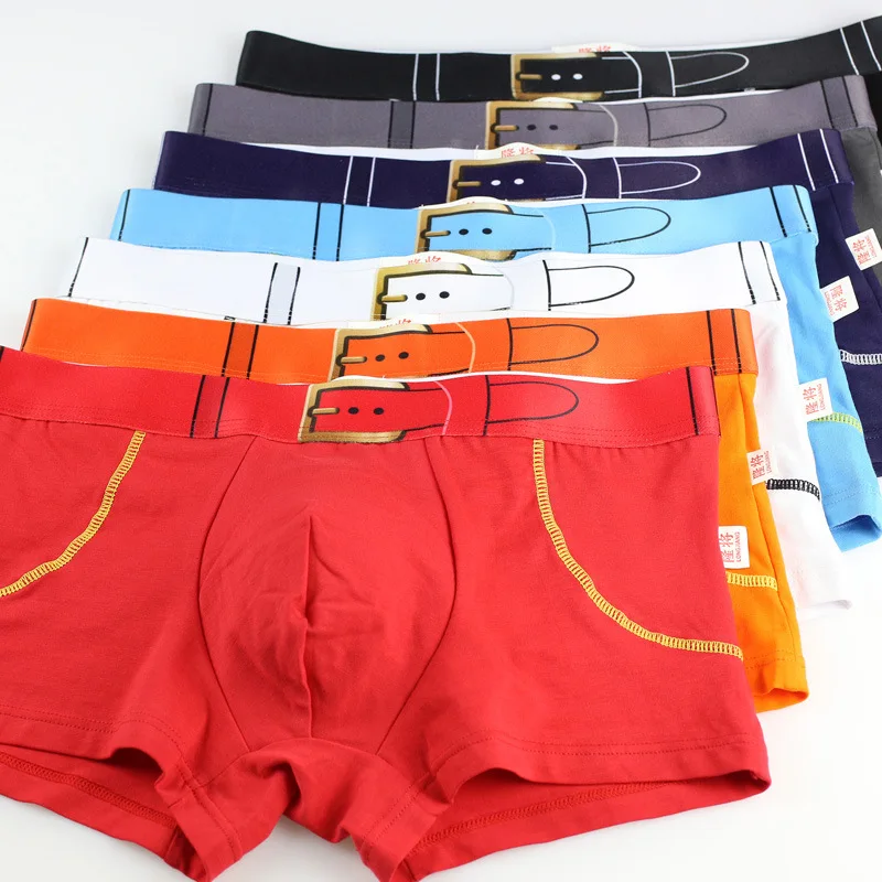 Модный бренд гей Для мужчин Нижнее Бельё для девочек хлопковые трусы боксеры Cueca