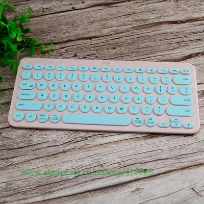 Skyblue Мягкая силиконовая крышка клавиатуры защитная пленка для logitech K380 K 380 Bluetooth клавиатура мульти-устройство механическая защита кожи - Цвет: Skyblue