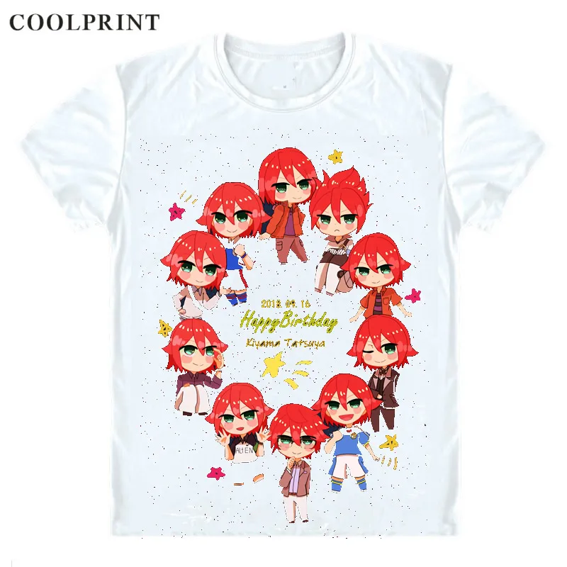 Футболка Coolprint Kiyama хирото Inazuma Eleven Japan The Genesis Мужская Повседневная футболка