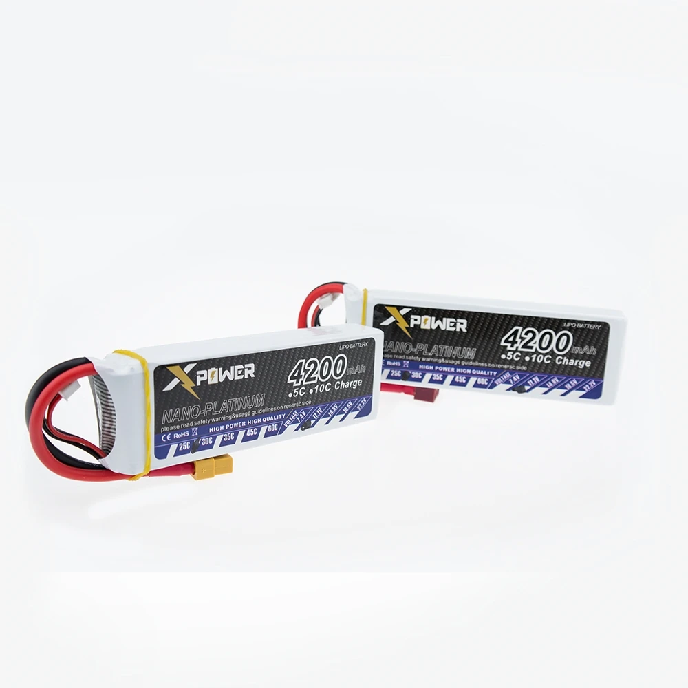 2 шт. 11 1 В 3S 4200 мАч lipo батарея 30C max 35C Xpower XT60/T разъем для радиоуправляемого дрона
