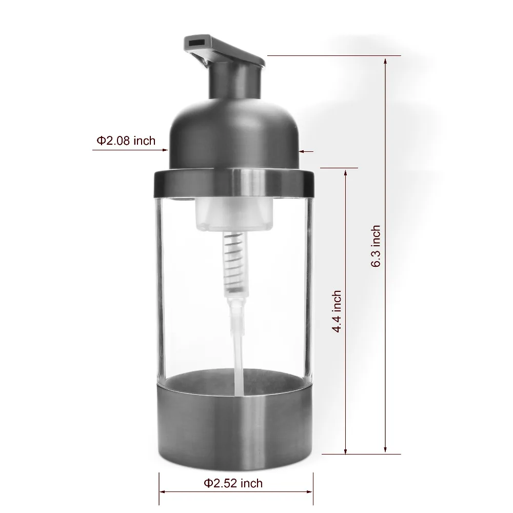 Столешница из нержавеющей стали 304 диспенсер для пены и мыла (с атласной отделкой)